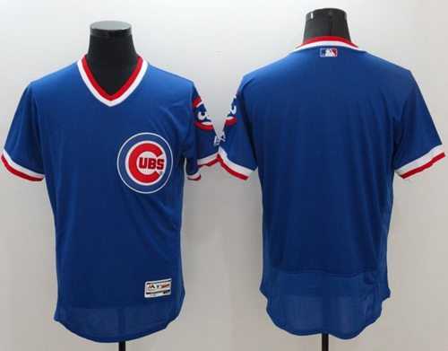 Chicago Cubs Blank Blue Flexbase Authentic Collection Cooperstown Stitched Baseball Jersey