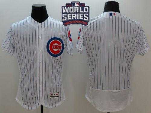 Chicago Cubs Blank White Flexbase Authentic Collection 2016 World Series Bound Stitched Baseball Jersey