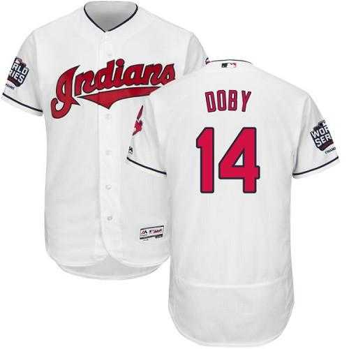 Cleveland Indians #14 Larry Doby White Flexbase Authentic Collection 2016 World Series Bound Stitched Baseball Jersey