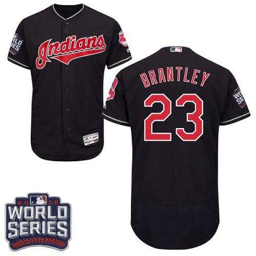 Cleveland Indians #23 Michael Brantley Navy Blue Flexbase Authentic Collection 2016 World Series Bound Stitched Baseball Jersey