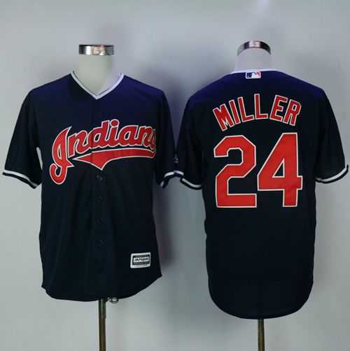 Cleveland Indians #24 Andrew Miller Navy Blue New Cool Base Stitched MLB Jersey