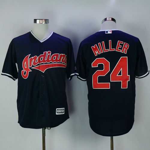 Cleveland Indians #24 Andrew Miller Navy Blue New Cool Base Stitched MLB Jersey Cleveland Indians #24 Andrew Miller Navy Blue New Cool Base Stitched MLB Jersey