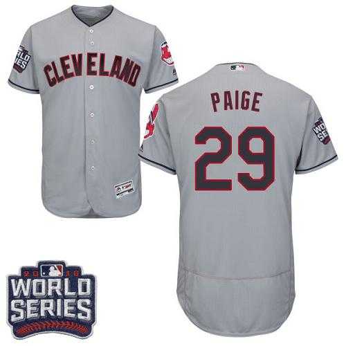 Cleveland Indians #29 Satchel Paige Grey Flexbase Authentic Collection 2016 World Series Bound Stitched Baseball Jersey
