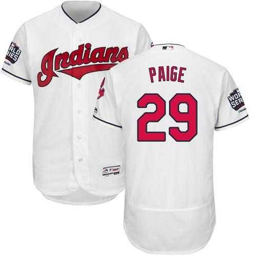 Cleveland Indians #29 Satchel Paige White Flexbase Authentic Collection 2016 World Series Bound Stitched Baseball Jersey