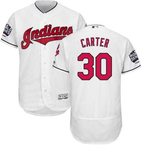 Cleveland Indians #30 Joe Carter White Flexbase Authentic Collection 2016 World Series Bound Stitched Baseball Jersey