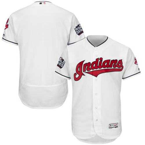 Cleveland Indians Blank White Flexbase Authentic Collection 2016 World Series Bound Stitched Baseball Jersey