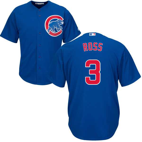 Cubs #3 David Ross Blue New Cool Base Stitched Baseball Jersey