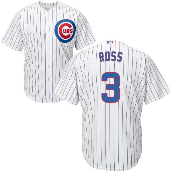 Cubs #3 David Ross White New Cool Base Stitched Baseball Jersey