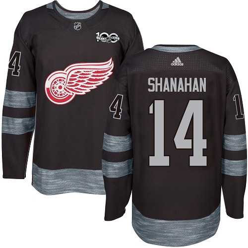 Detroit Red Wings #14 Brendan Shanahan Black 1917-2017 100th Anniversary Stitched NHL Jersey