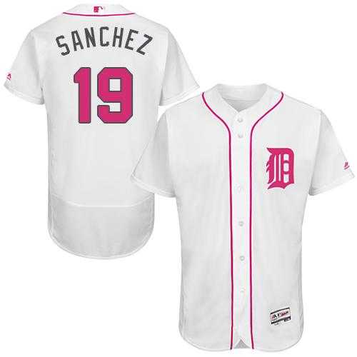Detroit Tigers #19 Anibal Sanchez White Flexbase Authentic Collection 2016 Mother's Day Stitched Baseball Jersey