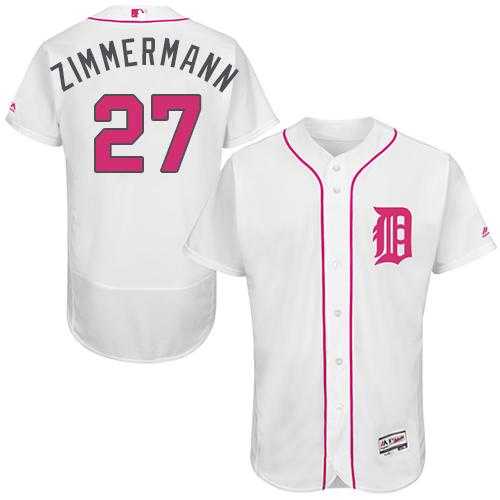 Detroit Tigers #27 Jordan Zimmermann White Flexbase Authentic Collection 2016 Mother's Day Stitched Baseball Jersey