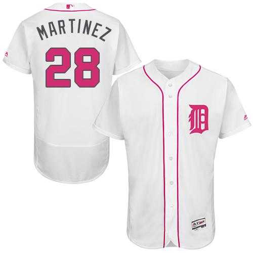 Detroit Tigers #28 J. D. Martinez White Flexbase Authentic Collection 2016 Mother's Day Stitched Baseball Jersey