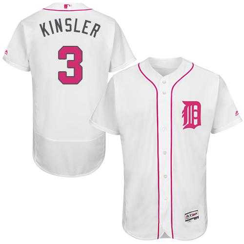 Detroit Tigers #3 Ian Kinsler White Flexbase Authentic Collection 2016 Mother's Day Stitched Baseball Jersey