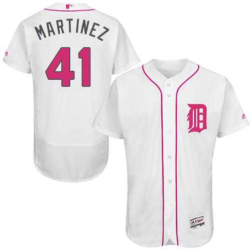 Detroit Tigers #41 Victor Martinez White Flexbase Authentic Collection 2016 Mother's Day Stitched Baseball Jersey