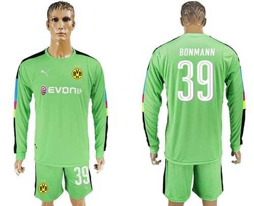 Dortmund #39 Bonmann Green Long Sleeves Goalkeeper Soccer Club