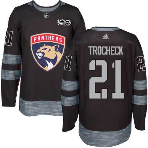 Florida Panthers #21 Vincent Trocheck Black 1917-2017 100th Anniversary Stitched NHL Jersey