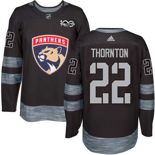 Florida Panthers #22 Shawn Thornton Black 1917-2017 100th Anniversary Stitched NHL Jersey
