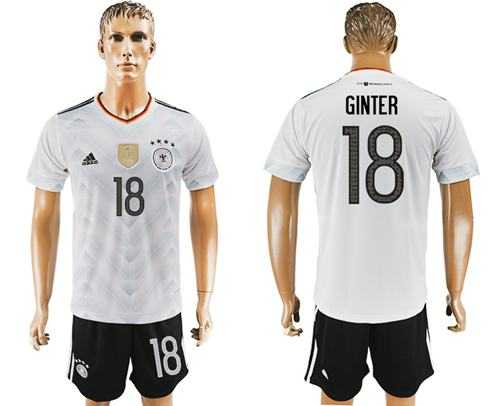 Germany #18 Ginter White Home Soccer Country Jersey