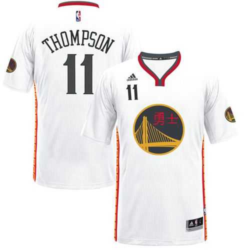 Golden State Warriors #11 Klay Thompson White 2017 Chinese New Year Stitched NBA Jersey