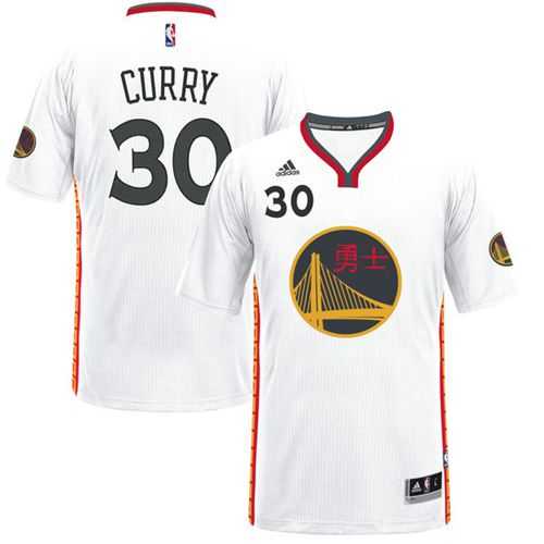 Golden State Warriors #30 Stephen Curry White 2017 Chinese New Year Stitched NBA Jersey