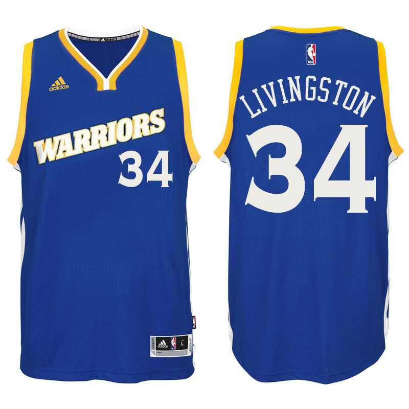 Golden State Warriors #34 Shaun Livingston 2016-17 Crossover Alternate Blue New Swingman Jersey