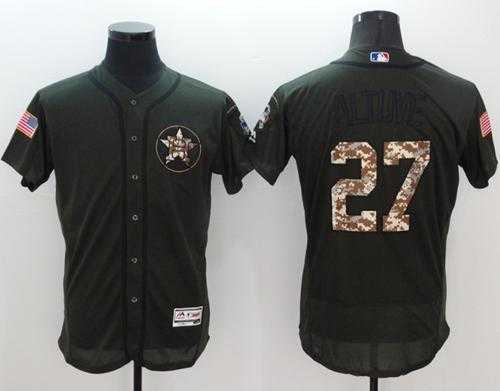 Houston Astros #27 Jose Altuve Green Flexbase Authentic Collection Salute to Service Stitched Baseball Jersey