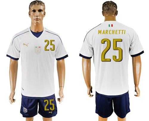 Italy #25 Marchetti Away Soccer Country Jersey
