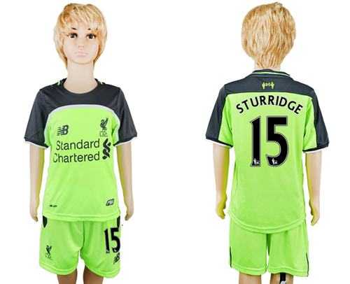 Liverpool #15 Sturridge Sec Away Kid Soccer Club Jersey