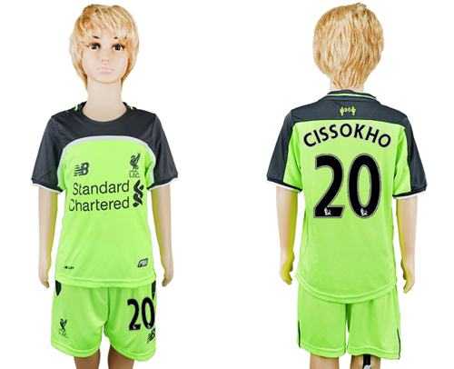 Liverpool #20 Cissokho Sec Away Kid Soccer Club Jersey