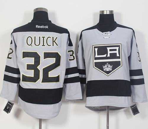 Los Angeles Kings #32 Jonathan Quick Gray Alternate Stitched NHL Jersey Los Angeles Kings #32 Jonathan Quick Gray Alternate Stitched NHL Jersey