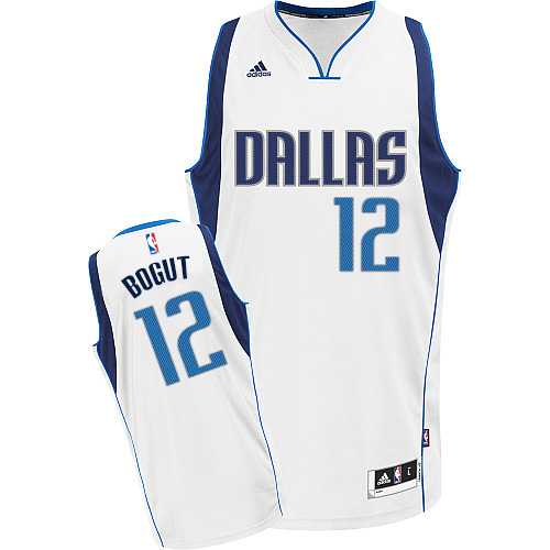 Men's Adidas Dallas Mavericks #12 Andrew Bogut NBA White Home Jersey