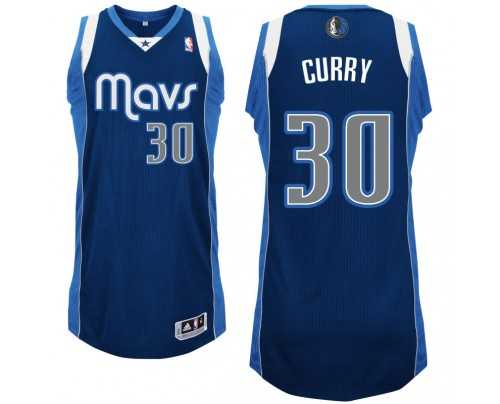 Men's Adidas Dallas Mavericks #30 Seth Curry Alternate Navy Blue NBA Jersey