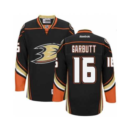 Men's Anaheim Ducks #16 Ryan Garbutt Black Home NHL Jersey Men's Anaheim Ducks #16 Ryan Garbutt Black Home NHL Jersey