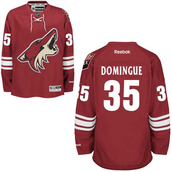 Men's Arizona Coyotes #35 Louis Domingue Burgundy Red Home NHL Jersey