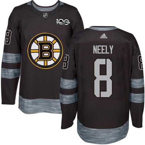 Men's Boston Bruins #8 Cam Neely Black 1917-2017 100th Anniversary Stitched NHL Jersey