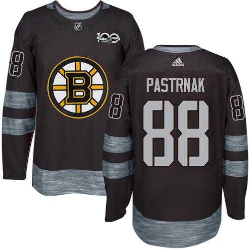 Men's Boston Bruins #88 David Pastrnak Black 1917-2017 100th Anniversary Stitched NHL Jersey