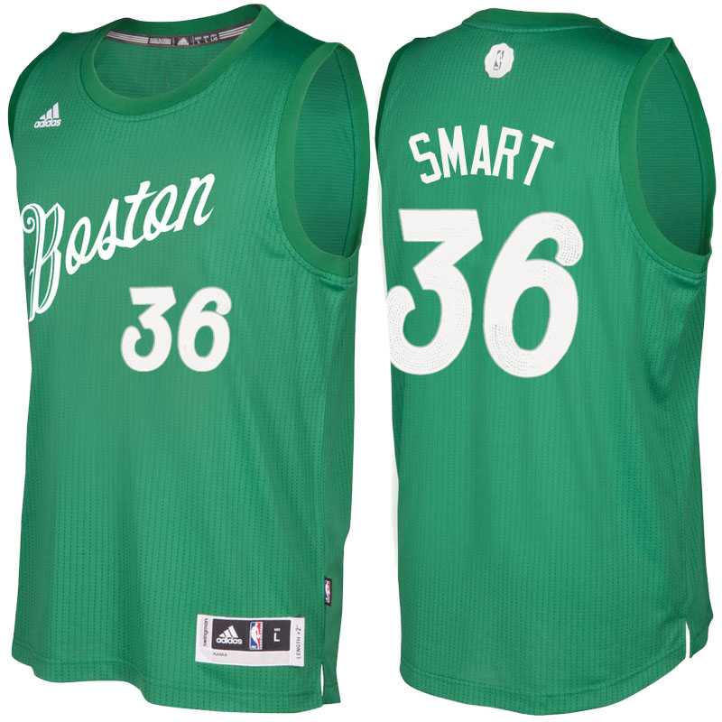 Men's Boston Celtics #36 Marcus Smart Green 2016 Christmas Day NBA Swingman Jersey