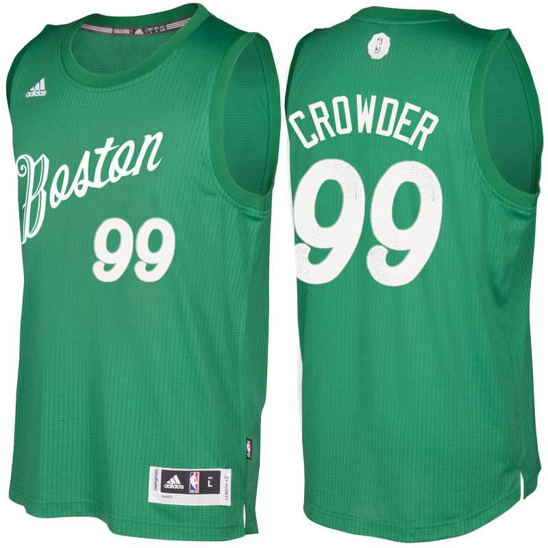 Men's Boston Celtics #99 Jae Crowder Green 2016 Christmas Day NBA Swingman Jersey