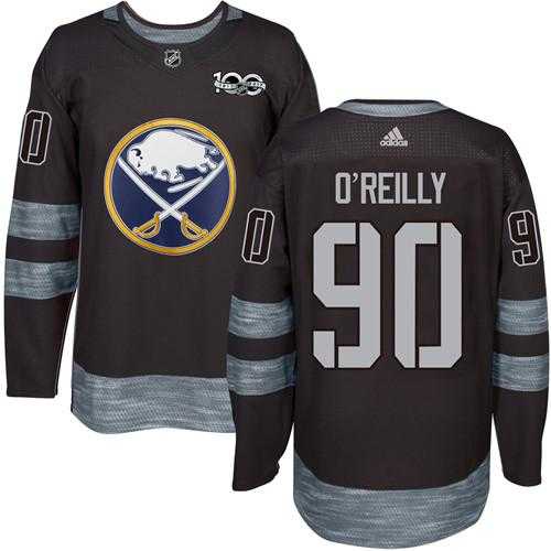 Men's Buffalo Sabres #90 Ryan O'Reilly Black 1917-2017 100th Anniversary Stitched NHL Jersey