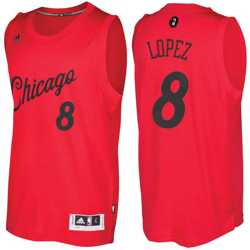 Men's Chicago Bulls #8 Robin Lopez Red 2016 Christmas Day NBA Swingman Jersey