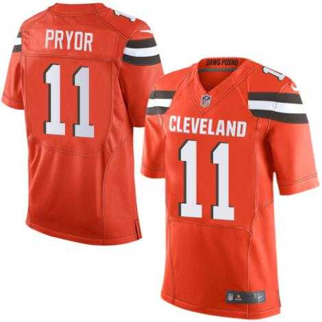 Men's Cleveland Browns #11 Terrelle Pryor Orange Stitched NFL Nike Limited Jersey