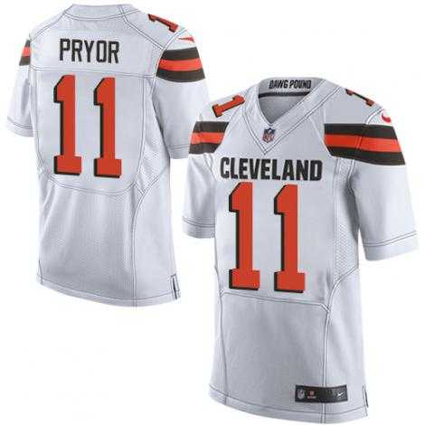 Men's Cleveland Browns #11 Terrelle Pryor White Road Stitched NFL Nike Limited Jersey