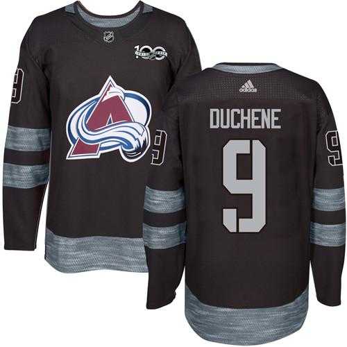Men's Colorado Avalanche #9 Matt Duchene Black 1917-2017 100th Anniversary Stitched NHL Jersey