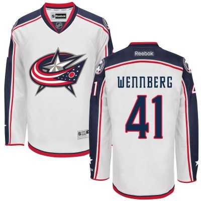 Men's Columbus Blue Jackets #41 Alexander Wennberg White Away NHL Jersey