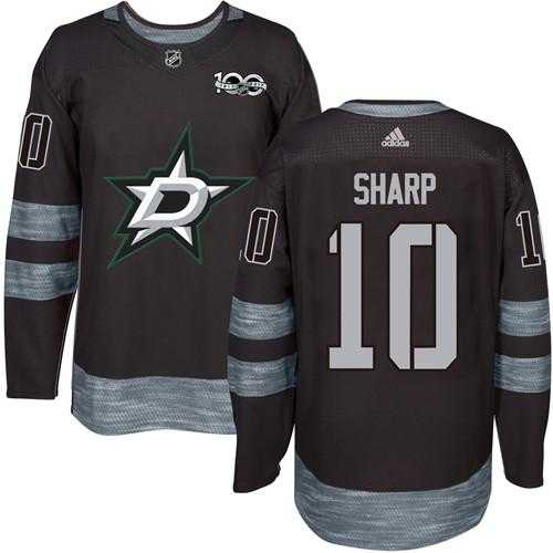 Men's Dallas Stars #10 Patrick Sharp Black 1917-2017 100th Anniversary Stitched NHL Jersey