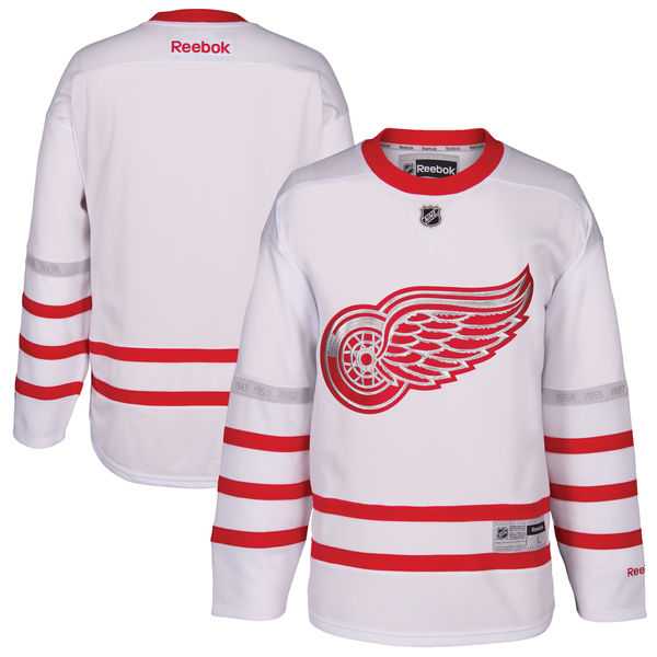 Men's Detroit Red Wings Blank White 2017 Centennial Classic Stitched NHL Jersey