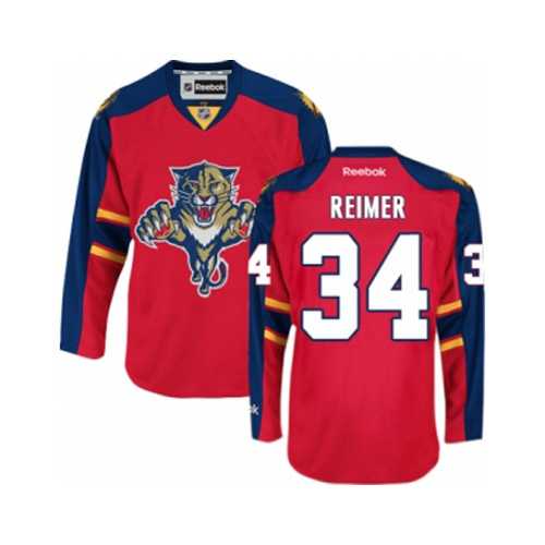 Men's Florida Panthers #34 James Reimer Red Home NHL Jersey