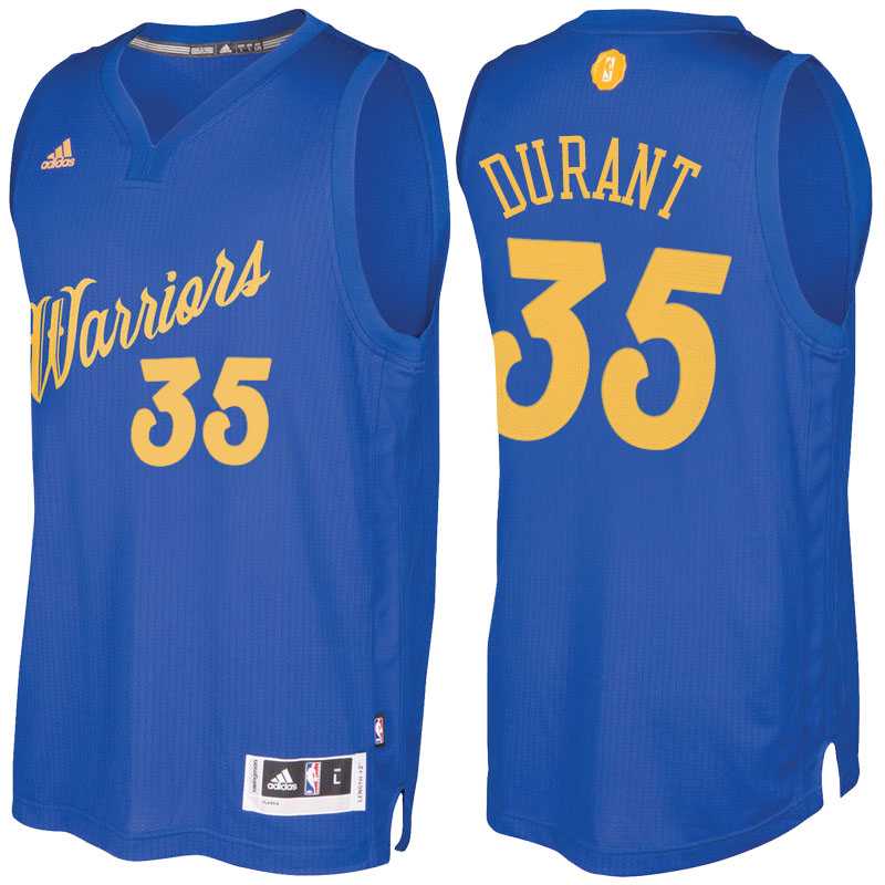 Men's Golden State Warriors #35 Kevin Durant Royal 2016 Christmas Day NBA Swingman Jersey
