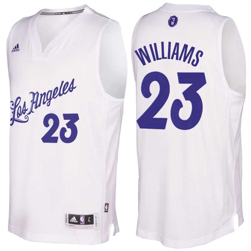Men's Los Angeles Lakers #23 Lou Williams 2016 Christmas Day White NBA Swingman Jersey
