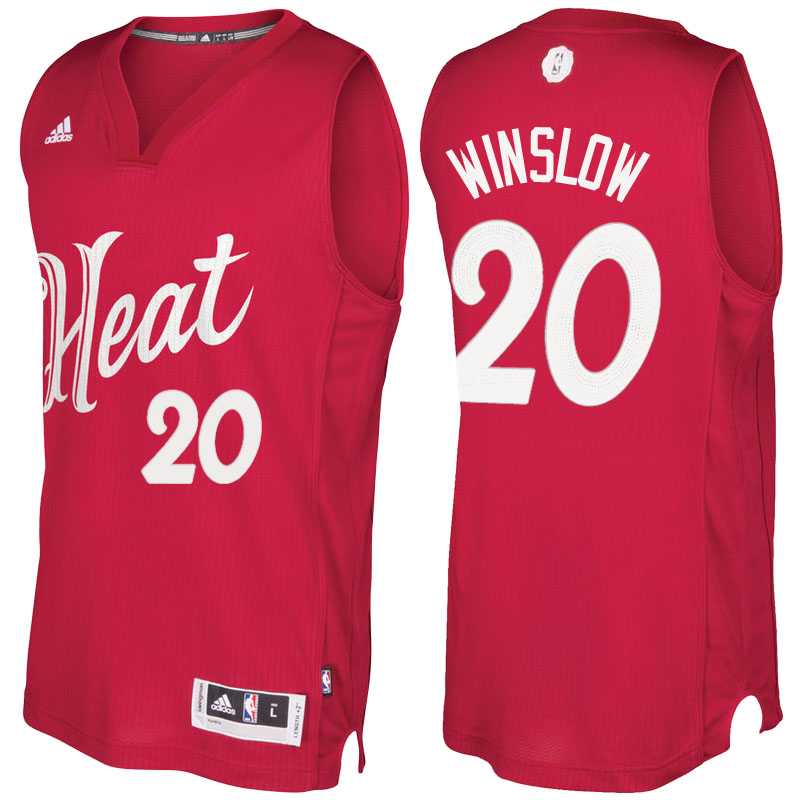Men's Miami Heat #20 Justise Winslow Red 2016 Christmas Day NBA Swingman Jersey
